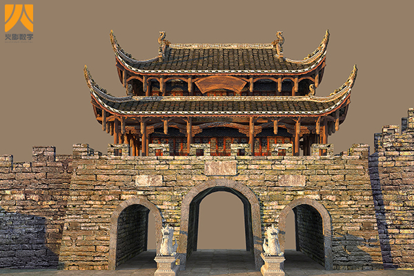 武汉火影数字古建筑三维动画制作